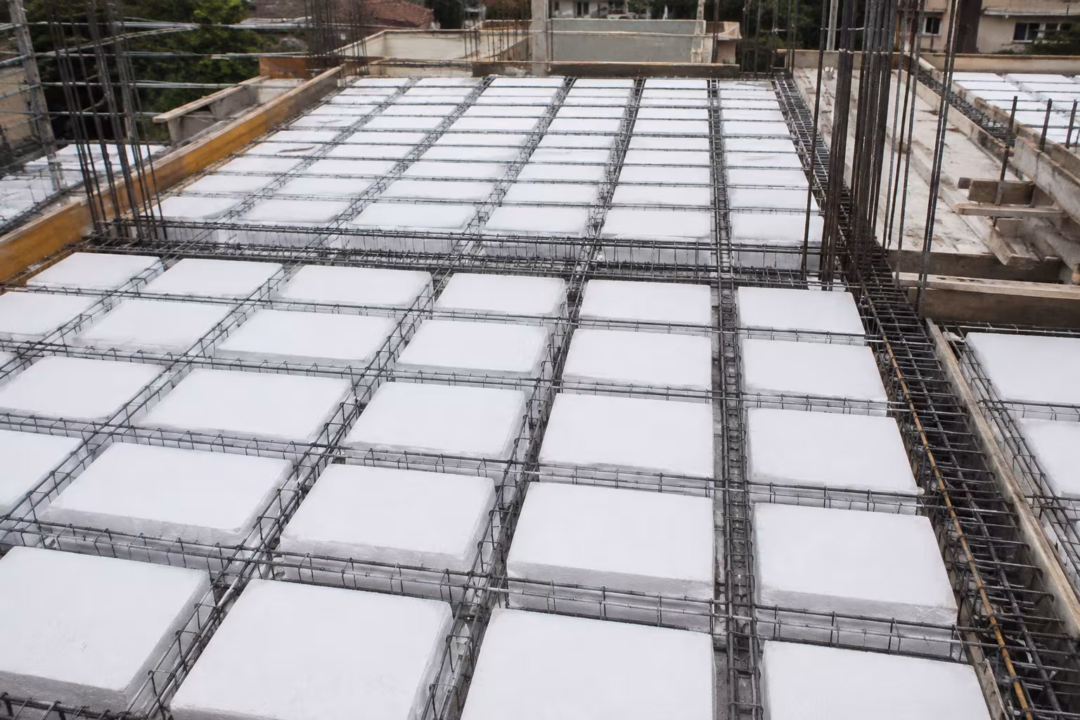 Casetones de poliestireno para construcción